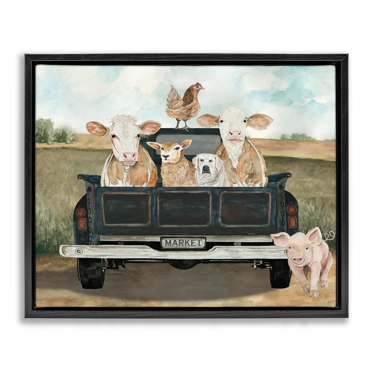 Stupell Industries Ready For A Farm Ride Floating Frame, design by Cindy Jacobs